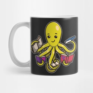 Cute Kawaii Octopus Reading Book - Read more books product Mug